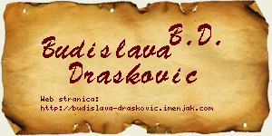 Budislava Drašković vizit kartica